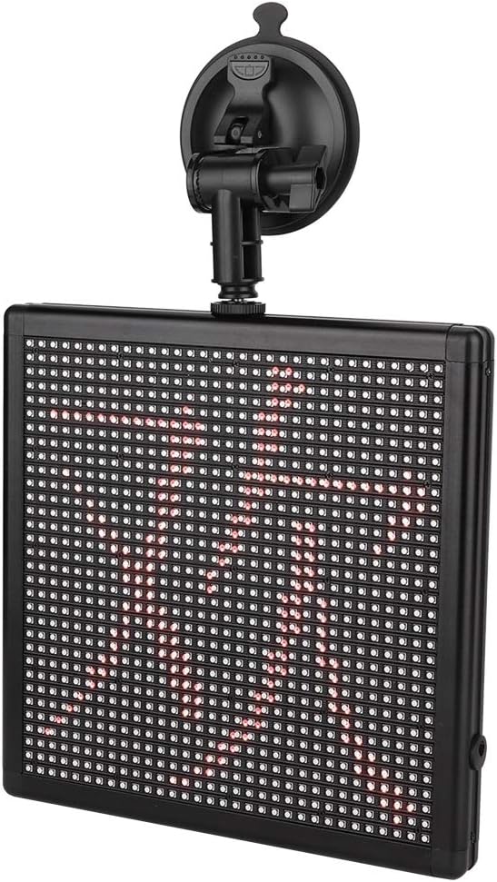 Yctze Car LED Display,12V Universal Car Use Multi-Functional Full Color LED Display Panel Auto Accessory for Car LED Display Full Color LED Display LED Display Panel Auto LED Display Full Color Car LE