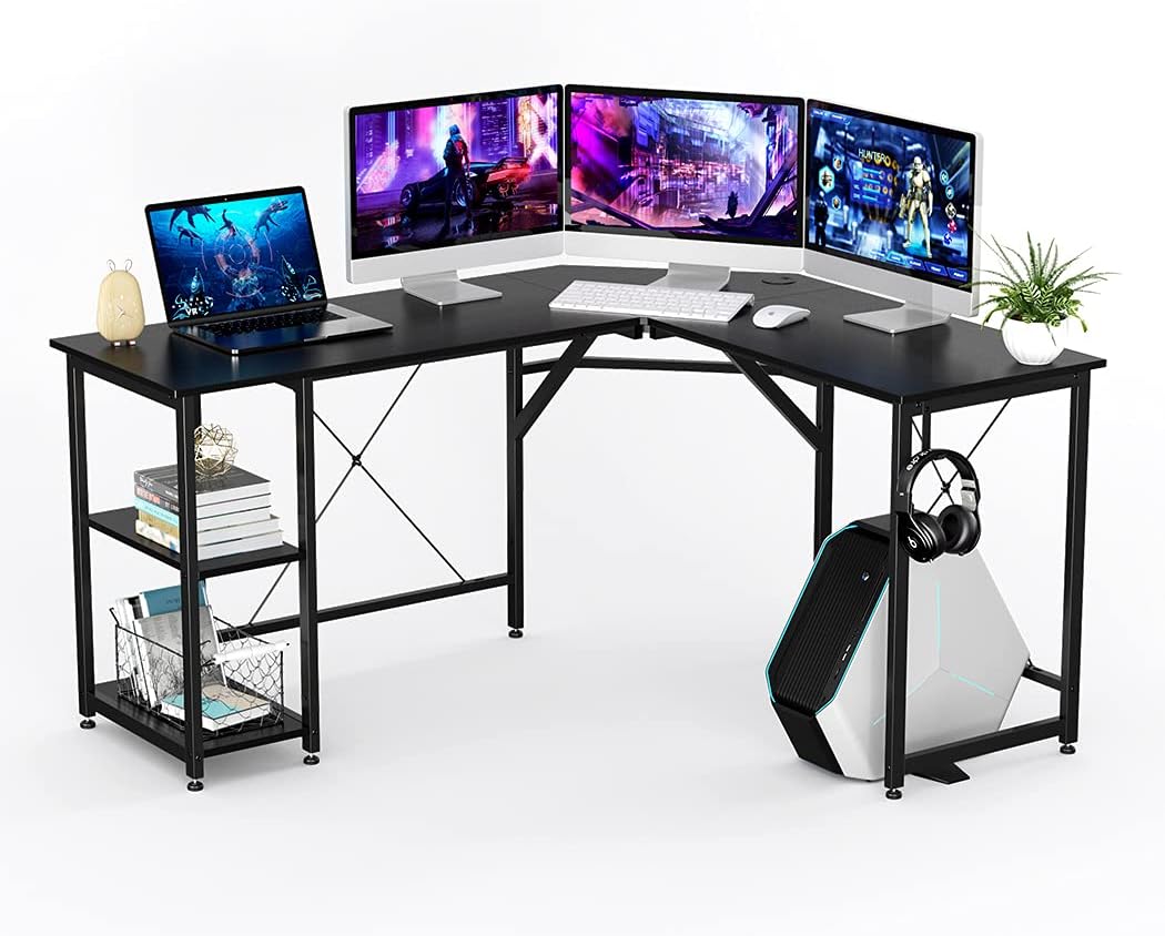 FukiFuki L-Shaped Computer Office Desk, 59.1
