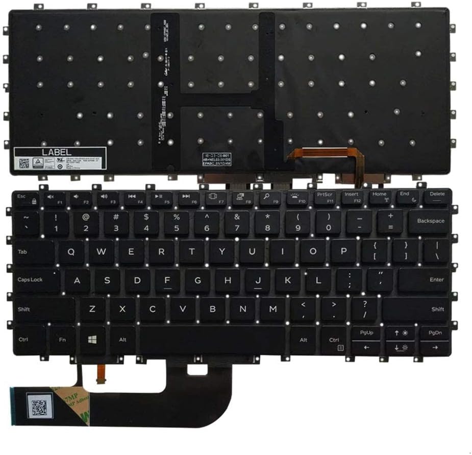 Laptop Keyboard Advanced Compatible with XPS 15 Series 9575 2-in-1 Compatible with XPS 7590 Laptop US Backlit Keyboard Simple&Easy to use