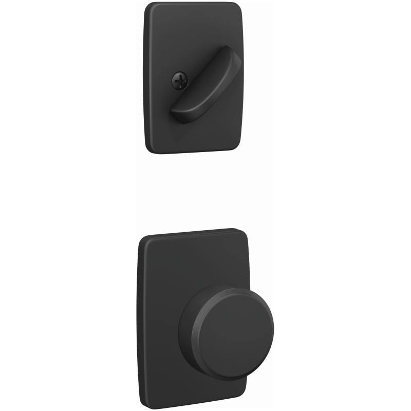Schlage FC94-SWA-GEE Custom Interior Only Non-Turning One-Sided Dummy - Matte Black