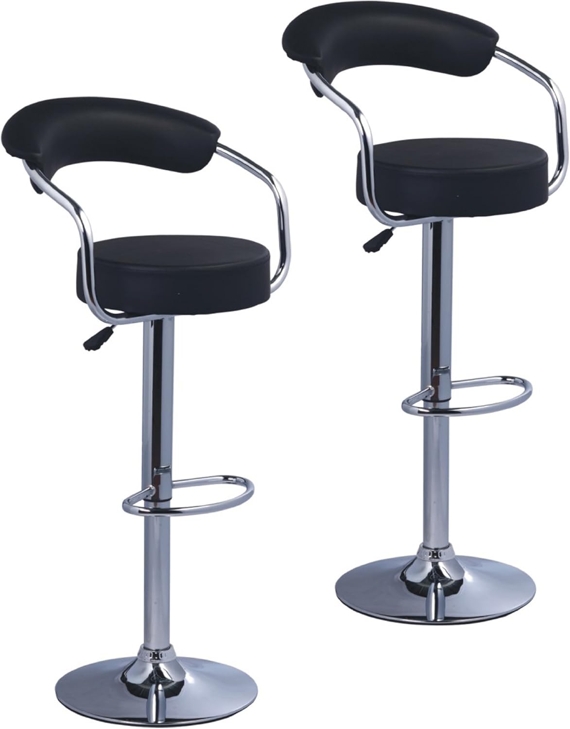 Pangea Home Bonny Bar Stool, Black, Set of 2