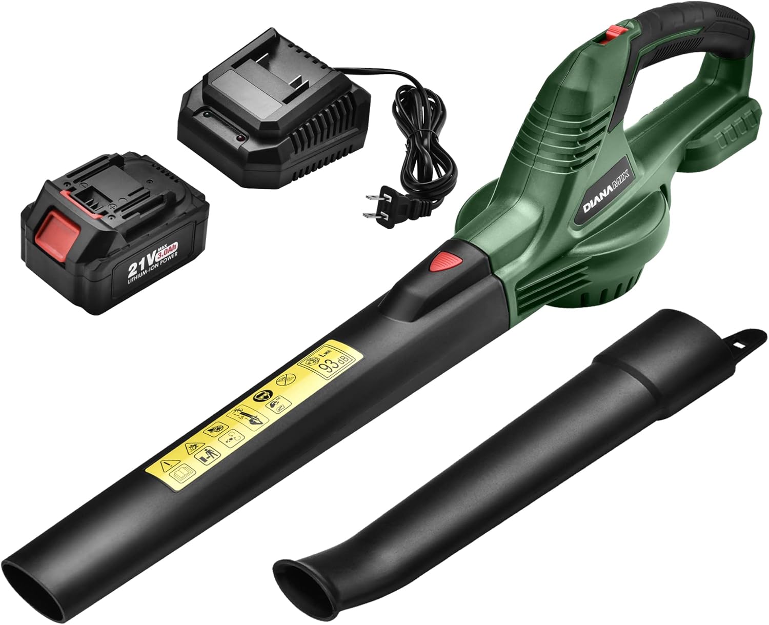 Cordless Leaf Blower, 2-in-1 Electric Vacuum/Sweeper with 20V 4.0 Ah Battery & Charger, for Blowing Leaf, Dusting, Variable Speed Handheld Little Blower Pack of 2