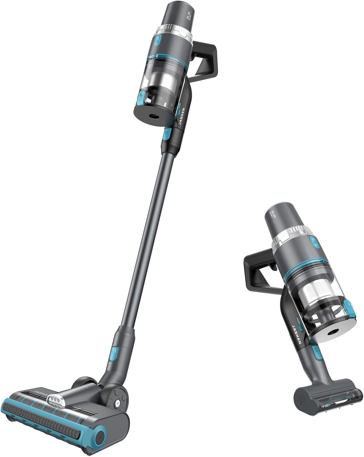 JASHEN V18 Cordless Vacuum Cleaner with Auto Mode, Lightweight Stick Vacuum Cleaner, 350W Suction, 4-in-1 Cordless Vac, for Hard Floor, Tile, Laminate, Carpet