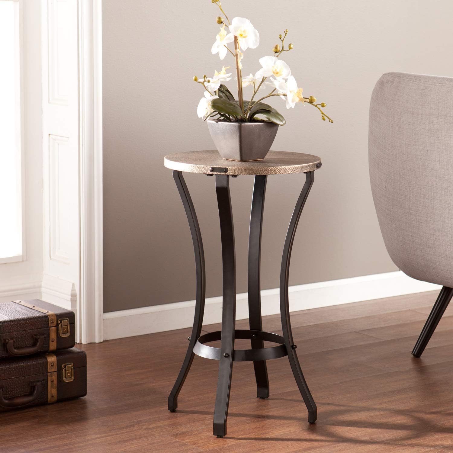 SEI Libson Round Accent Table