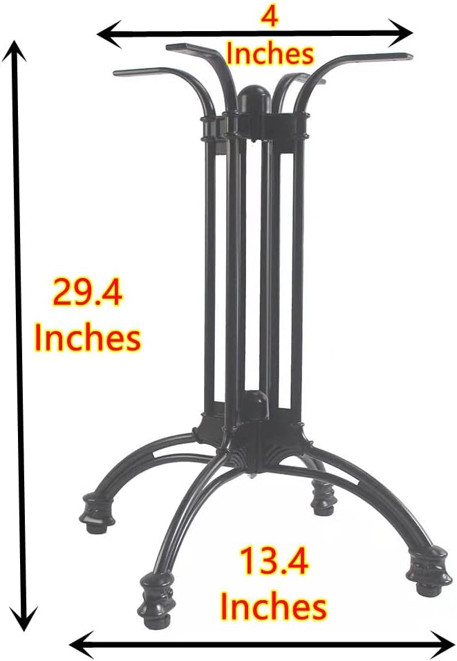ZXMY Aluminum Table Base Black Suitable for Restaurants Bars and Cafes/Easy to Install and Structurally Firm