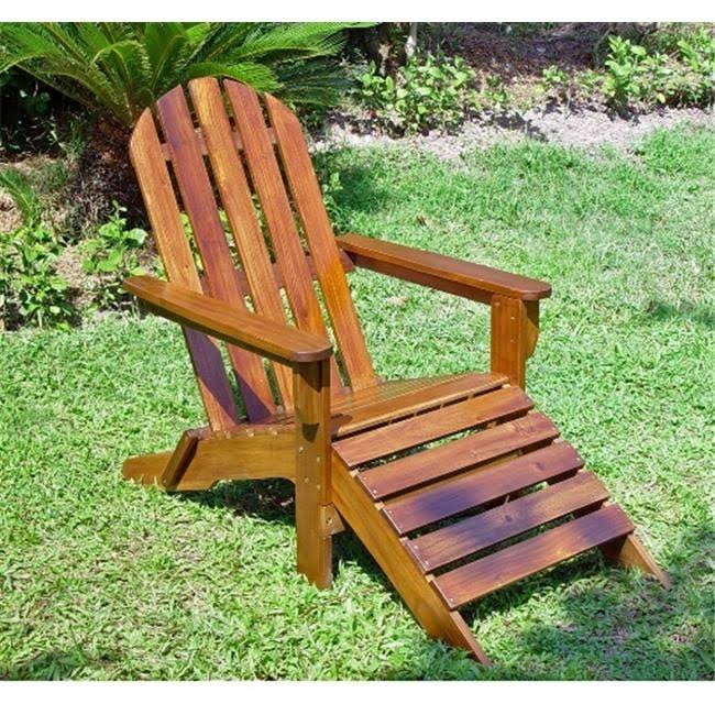 International Caravan Outdoor Adirondack Chair with Footrest