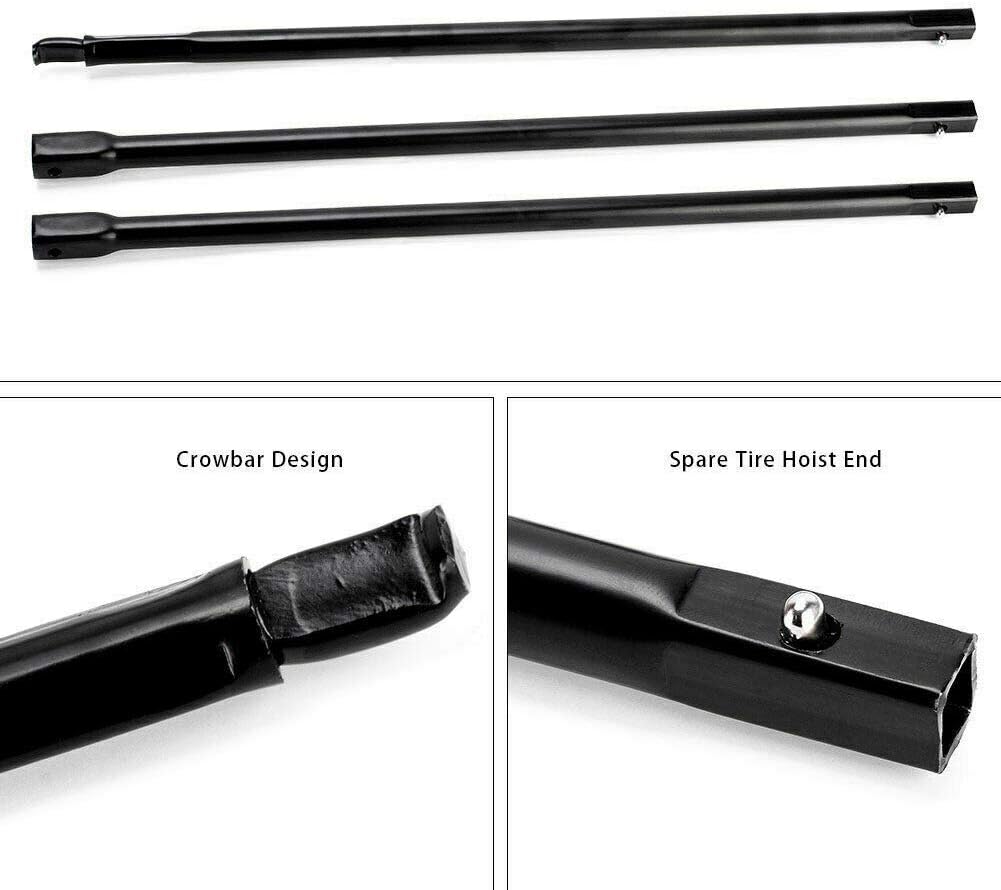 DICN Spare Tire Changing Tools Lug Wrench Extension Irons for Chevrolet Silverado 1500 2500 3500 (2000-2014) + Scissor Jack with Speed Handle 2 Ton Capacity US Ship Pack of 2