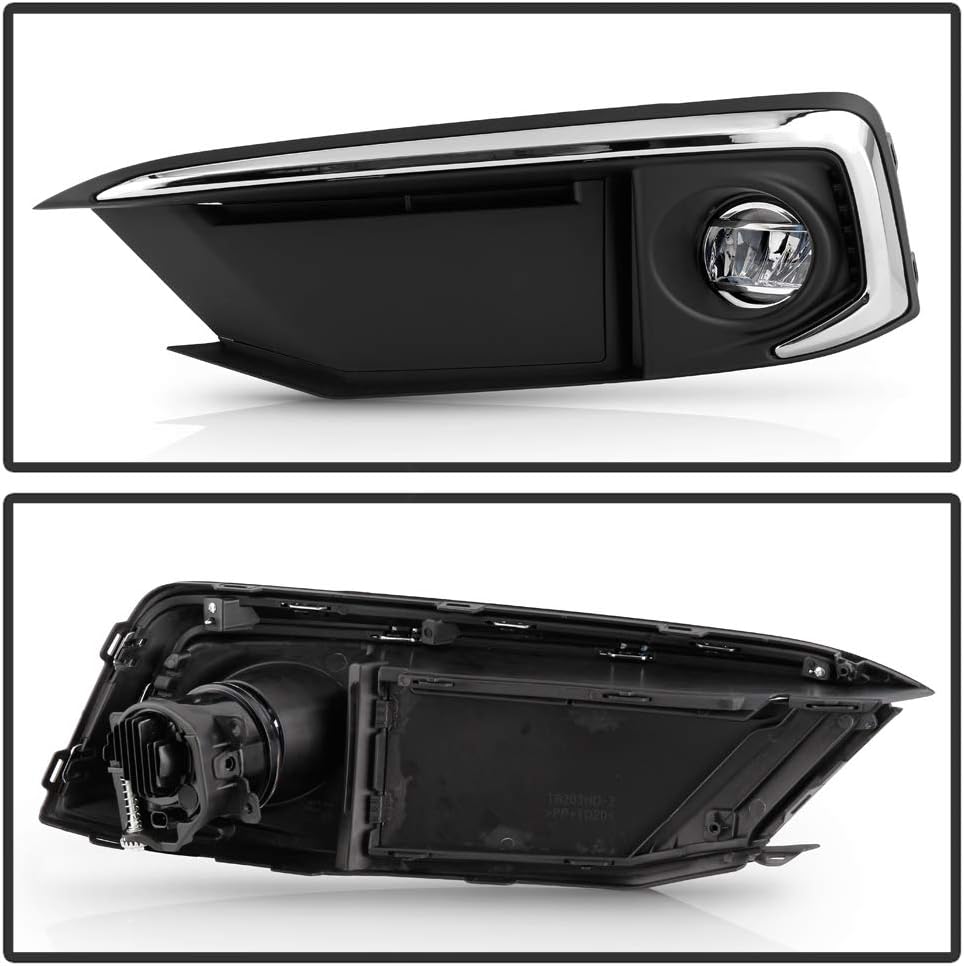 ACANII - For 2019-2020 Honda Civic Coupe/Sedan LED Bumper Fog Lights Driving Lamps w/Switch Pair Set Assembly Left+Right
