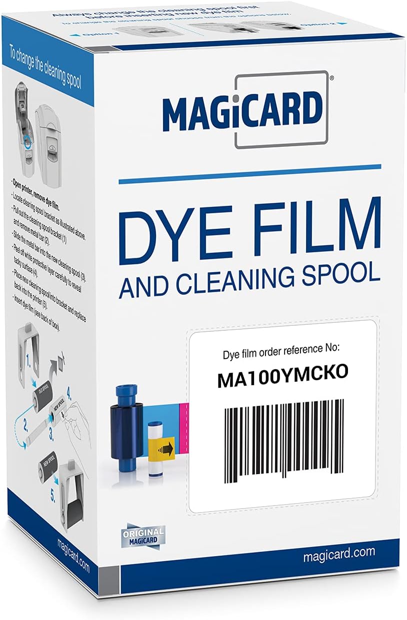 Magicard MA100YMCKO Color Ribbon - YMCKO - 100 Prints with Bodno Software Demo Pack of 2