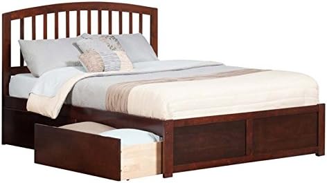 Leo & Lacey Urban King Storage Platform Bed in Walnut