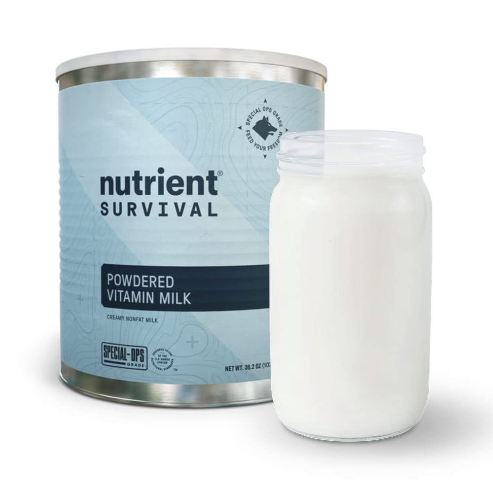 Nutrient Survival Powdered Vitamin Milk | Non-perishable #10 Can | 25 Year Shelf Life | Emergency Food Supply Pack of 2
