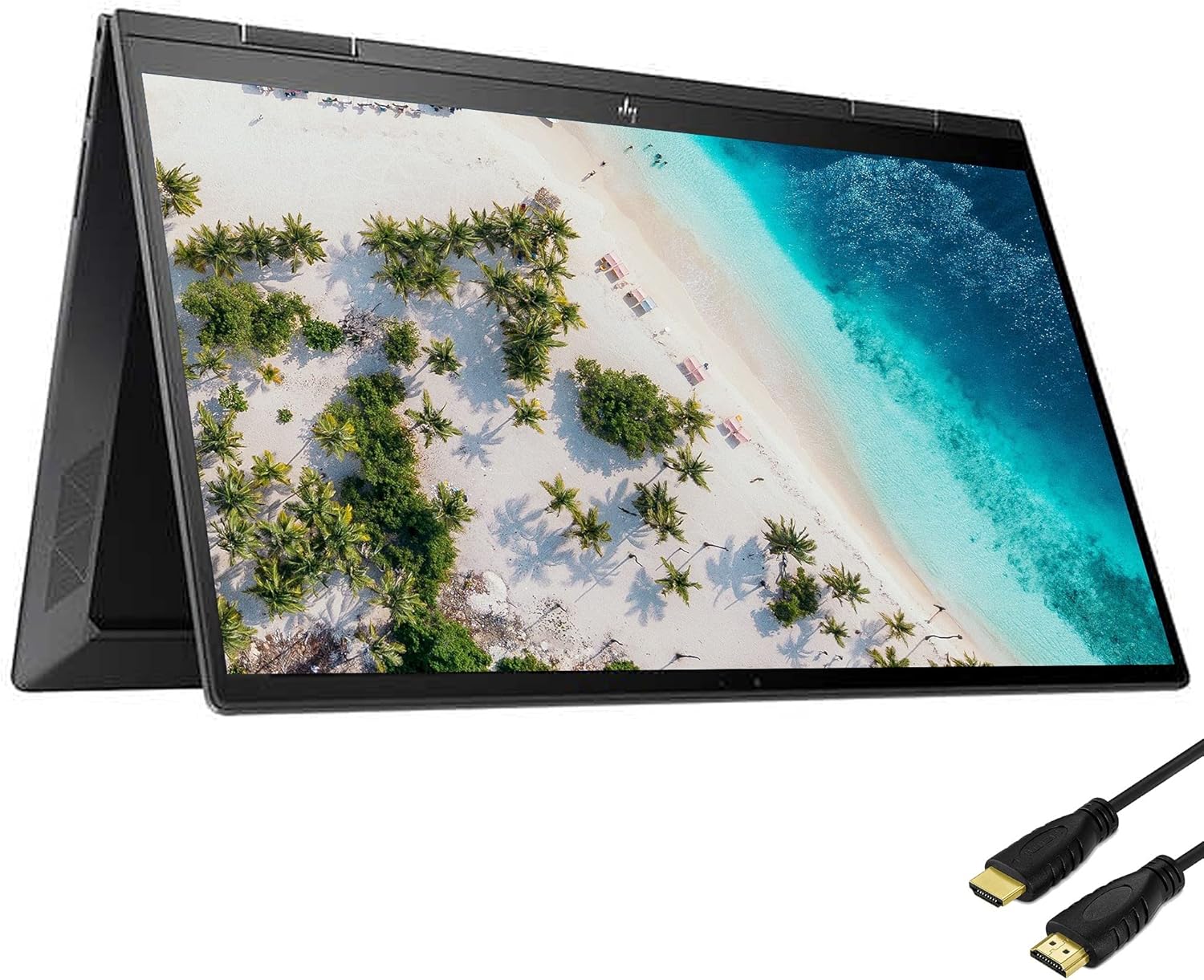 HP Envy X360 2-in-1 15.6 Inch FHD Touchscreen Laptop, AMD Six-Core Ryzen 5 5500U (Beat i7-7500U), 16GB RAM, 512GB PCIe SSD, Backlit Keyboard, Fingerprint Reader, HDMI, Windows 10