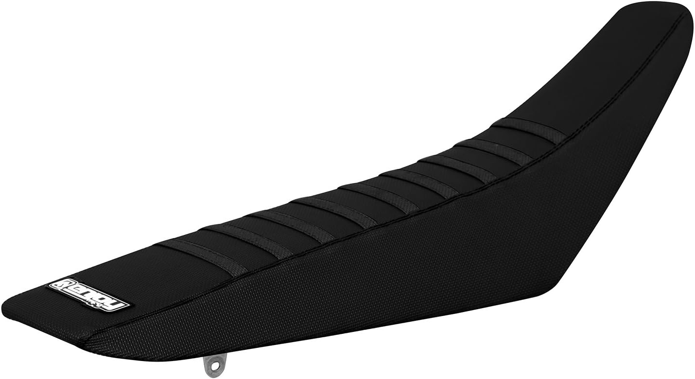 Suzuki 1996-2000 RM 125 RM 250 ALL BLACK YELLOW RIBS (James Stewart Yosh Style) Enjoy MFG Ribbed Seat Cover 1996 1997 1998 1999 2000