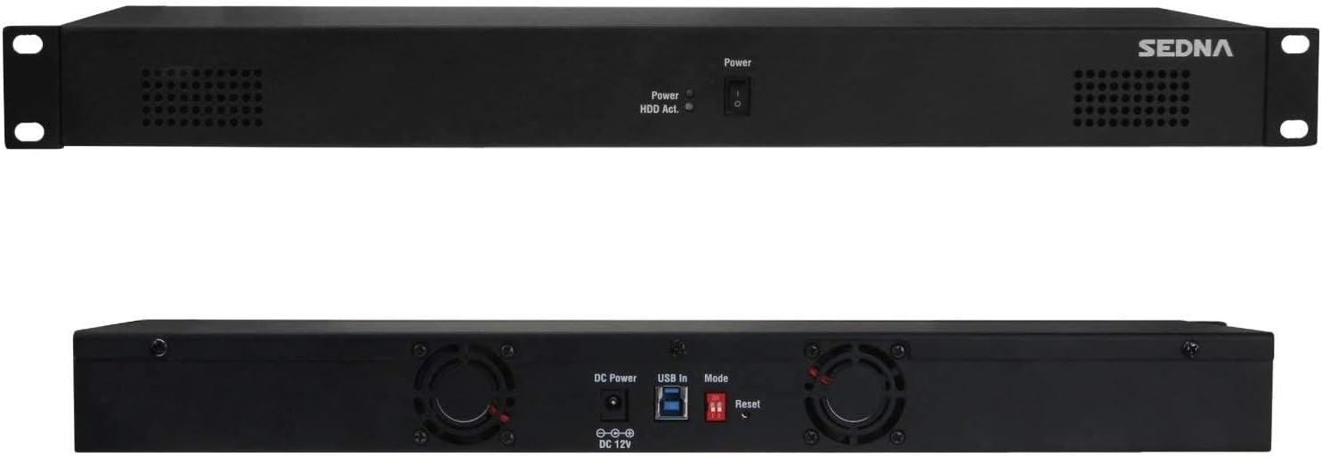 SEDNA - 1U Rack Mount USB 3.1 Gen II (10Gbp) Dual Bay Hard Disk RAID Enclosure