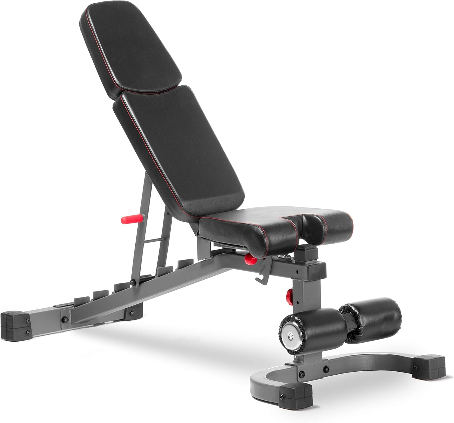 XMark 9024 Commercial Flat Incline Decline Weight Bench, 1500 lb Capacity, Decline To Military Press, Exercise Bench for Weight Lifting