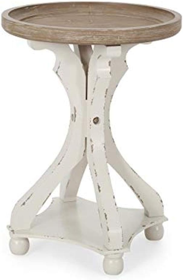 Christopher Knight Home Estelle French Country Accent Table with Round Top, Natural