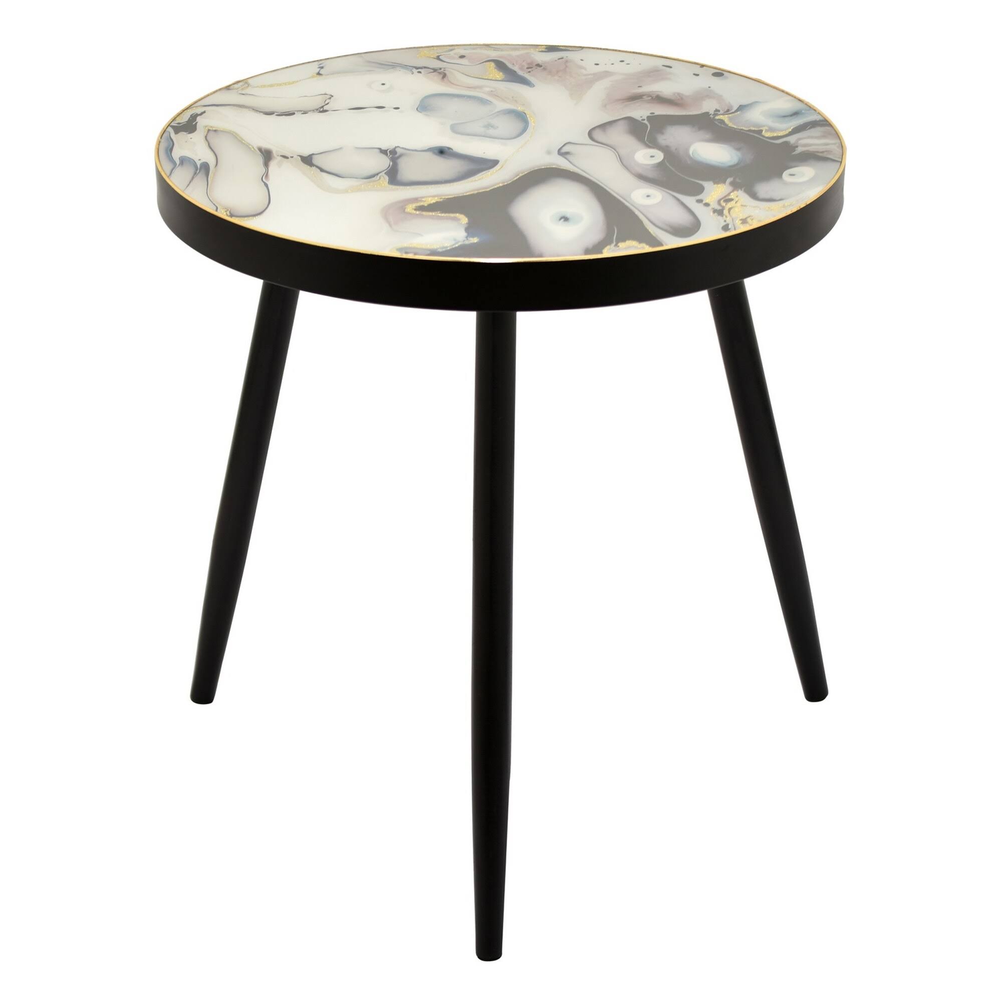 Plutus Brands PBTH94651 Wood Decorative Table in Black Wood