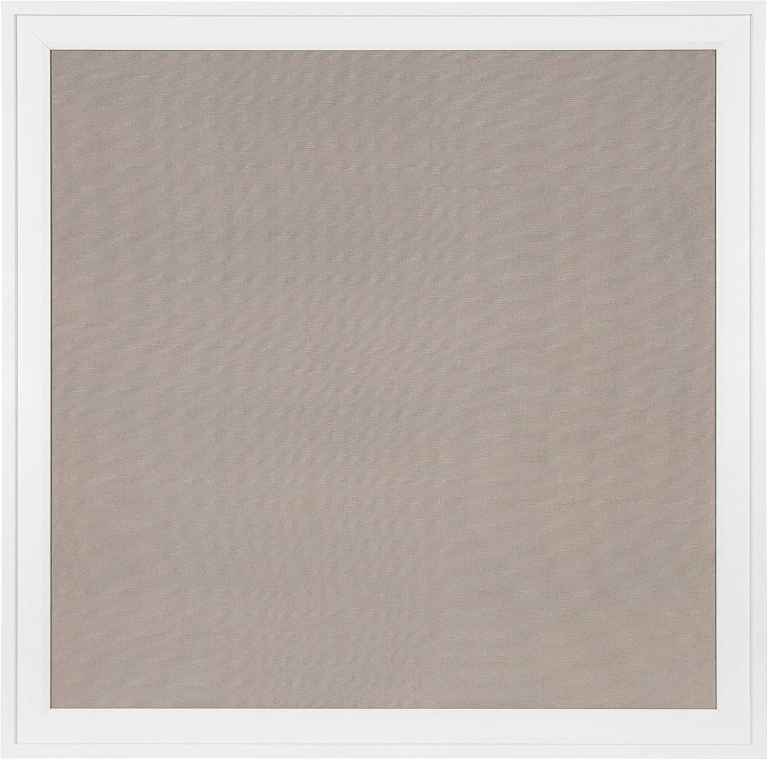 DesignOvation Bosc Framed Gray Linen Fabric Pinboard, 23.5x29.5, Black
