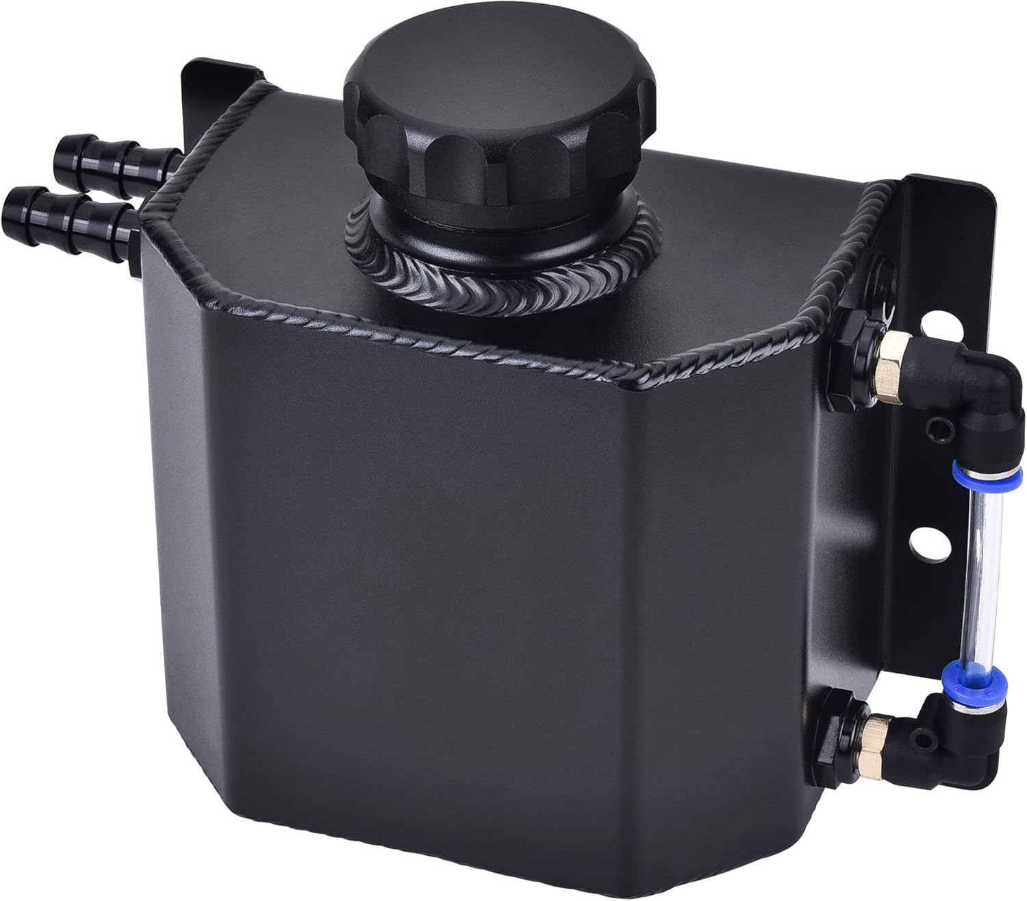 EVIL ENERGY Coolant Radiator Overflow Tank Reservoir Expansion Catch Can 1 L Universal Black