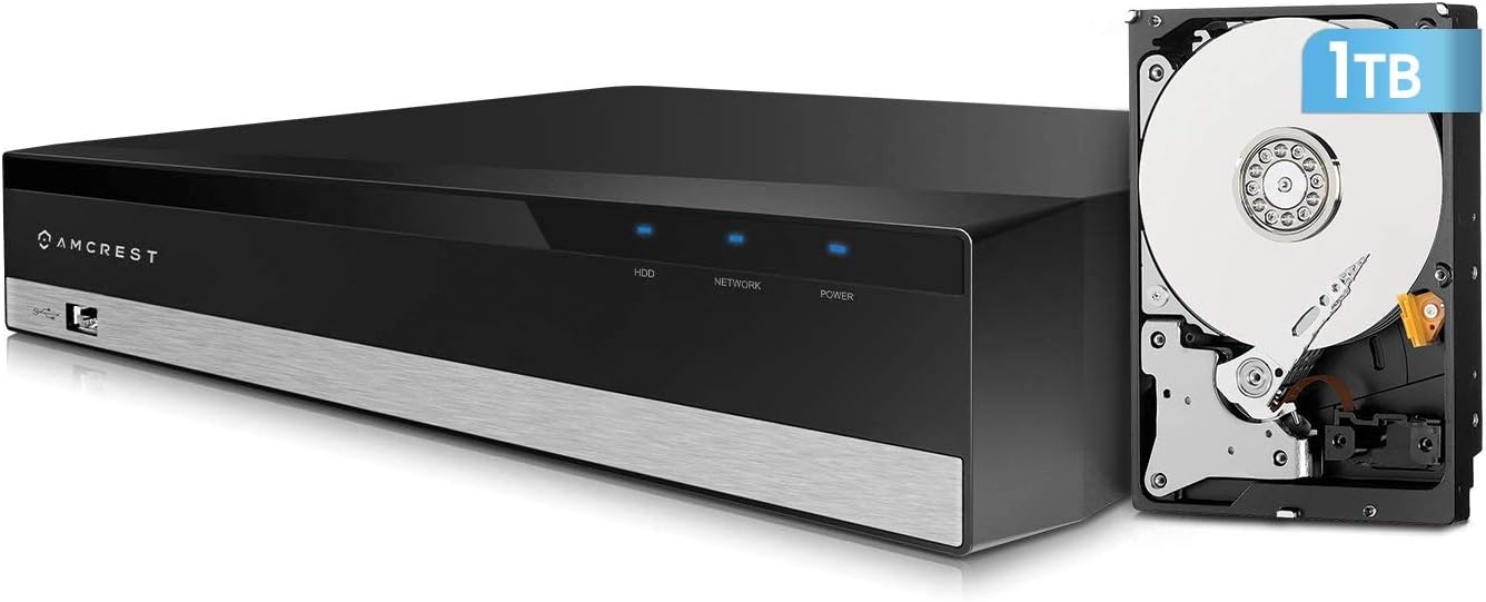 Amcrest 1080-Lite 8CH DVR Video Security Digital Recorder, HD Pentabrid (5-1) Supports 960H/HDCVI/HDTVI/AHD and Amcrest IP Cameras, HDD & Cameras NOT Included, Security Camera System (AMDVTENL8-H5) Pack of 2