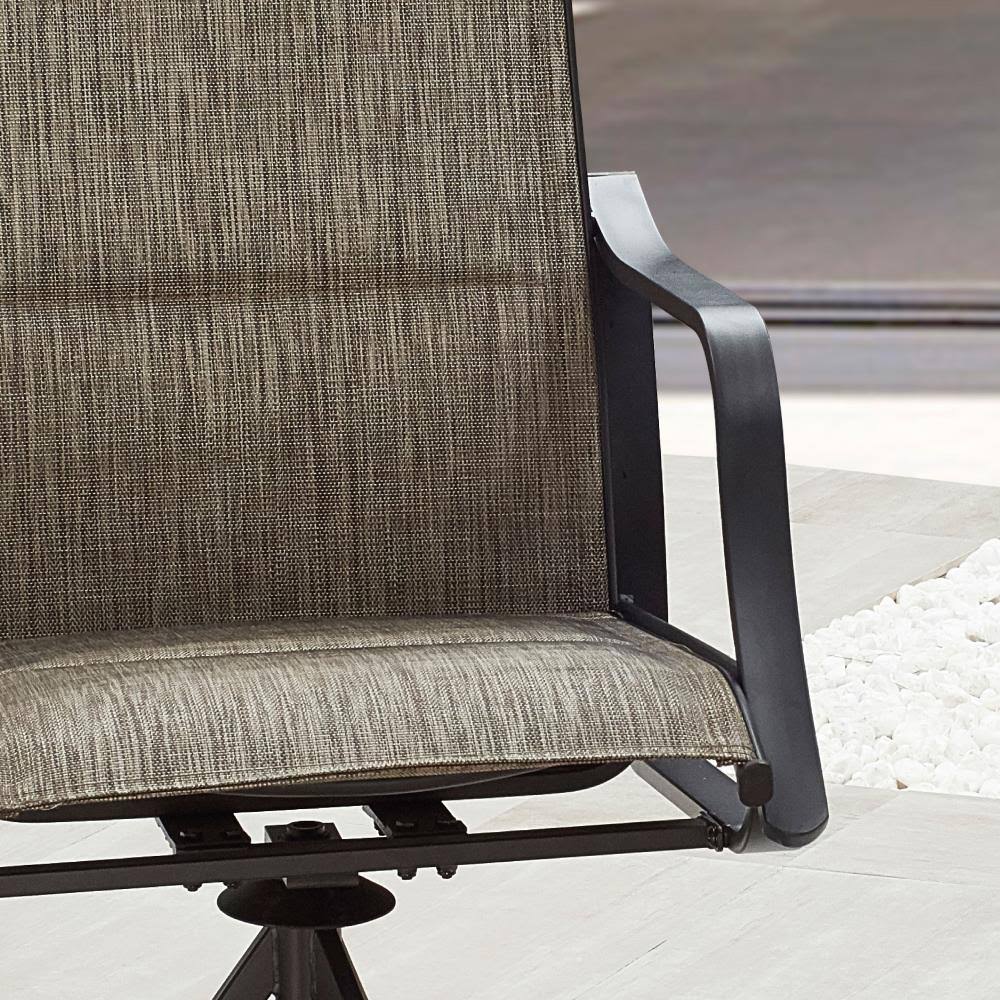 Top Home Space 2 Black Metal Frame Swivel Dining Chair(s) with Top Home Space Solid Seat | TP10519-G