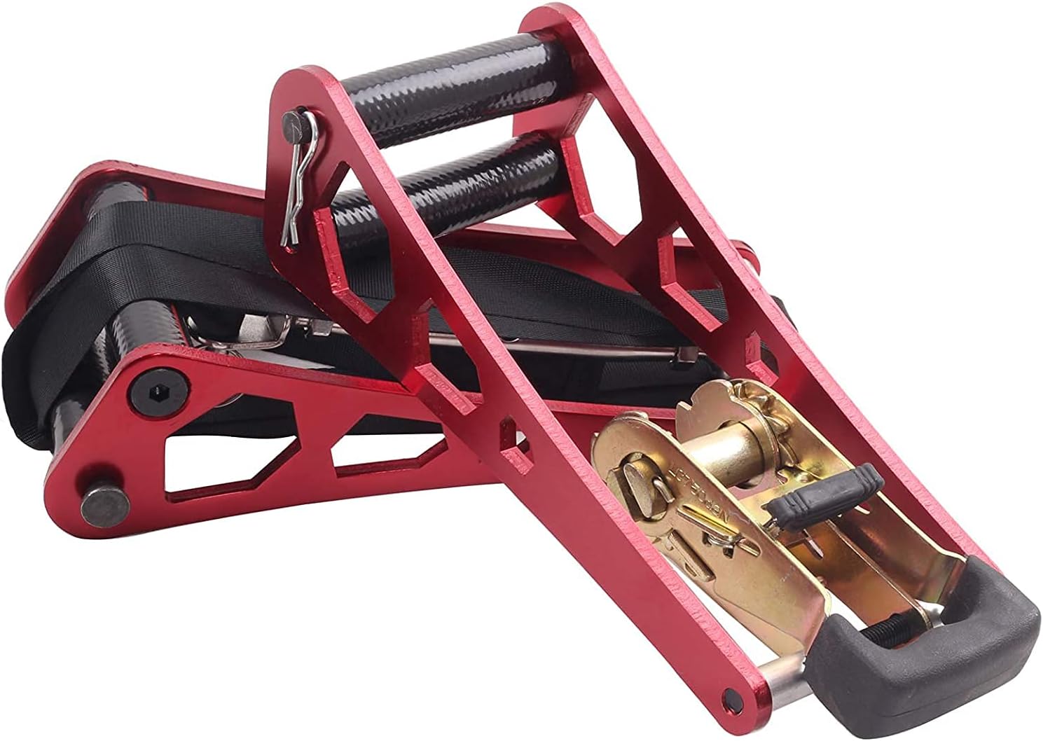 Aohuada Portable Aluminium Alloy Archery Ratchet Bow Press Open Tool Accessories 1.3m Red Pack of 2