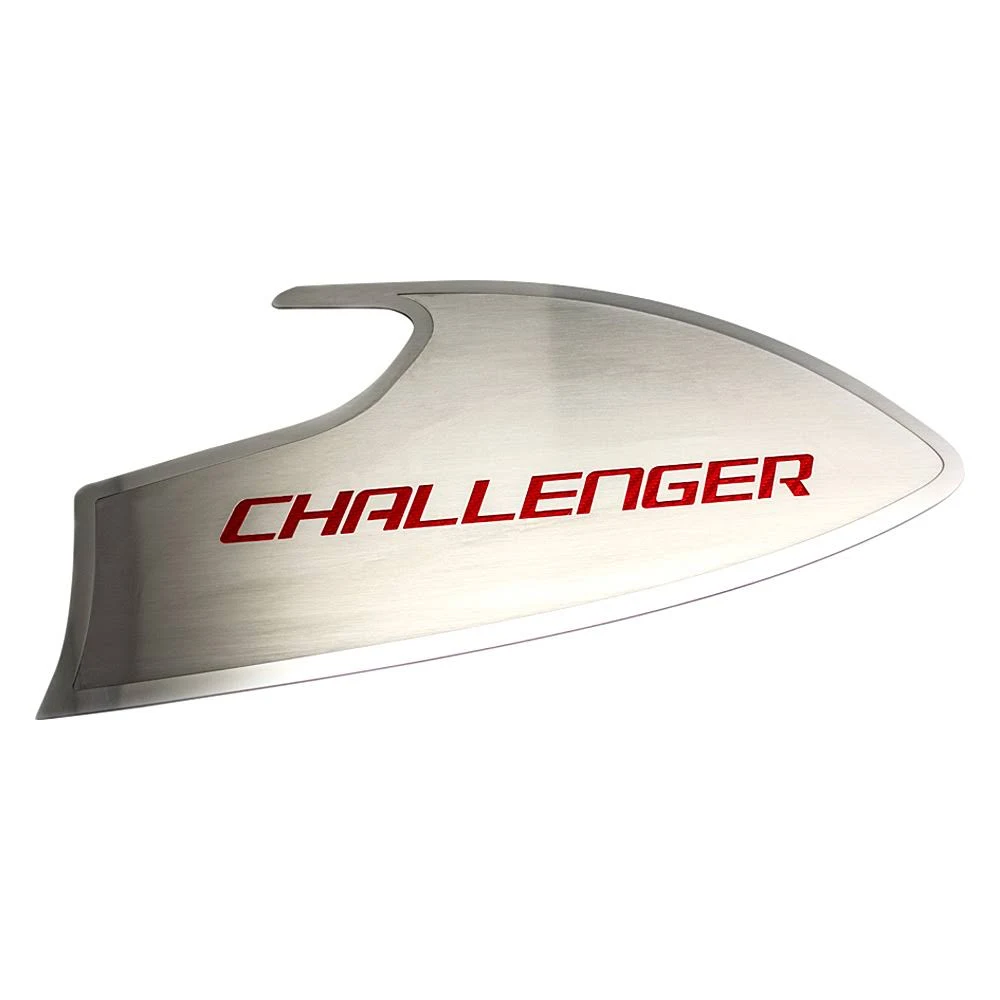 ACC 151059-BLK Brushed Door Badges with Black Challenger Logo