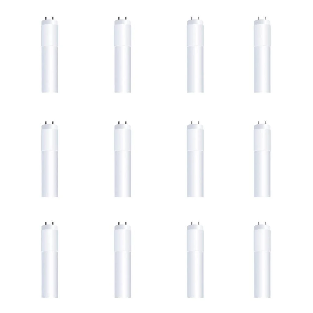 Feit Electric 2 ft. 8-Watt T8 17W/ T12 20W Equivalent Cool White (4100K) G13 Plug and Play Linear LED Tube Light Bulb (12-Pack)