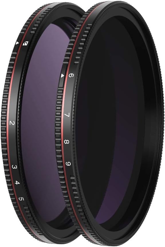 Freewell 82mm Threaded Hard Stop Variable ND Filter All Day 2 to 5 Stop & 6 to 9 Stop - 2Pack