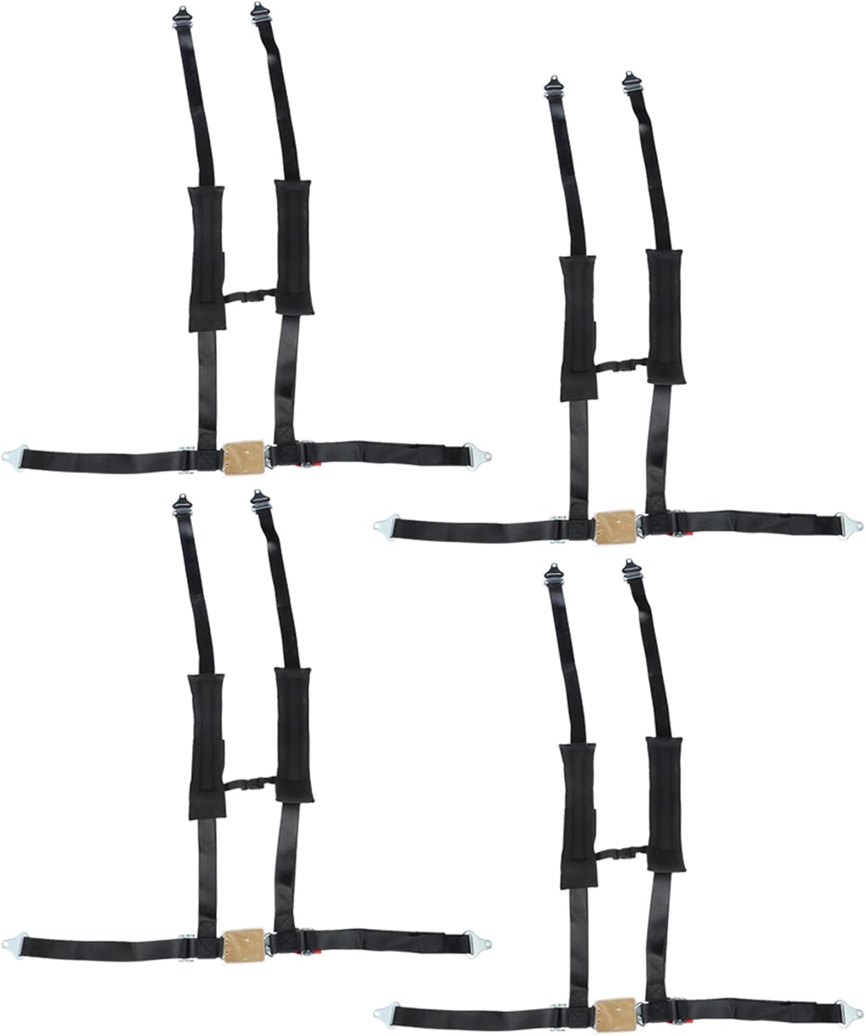 labwork 4 Pack Black A114220 4 Point Harness 2 Straps