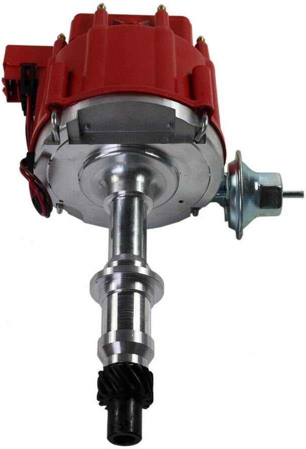 Assault Racing Products 1040011 for Pontiac V8 HEI One Wire Distributor Red Cap Complete 301 326 389 400 421 428 455