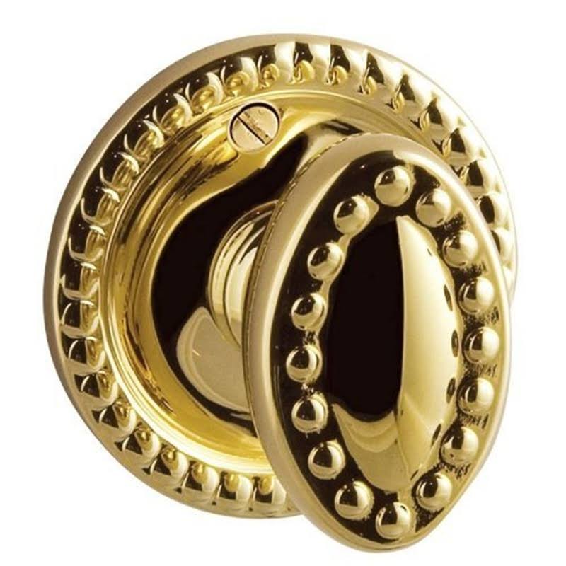 Baldwin 6764 Interior and Entrance Thumb Turn Lock with Backplate for 2-1/4x22 doo, Lifetime Polished Brass