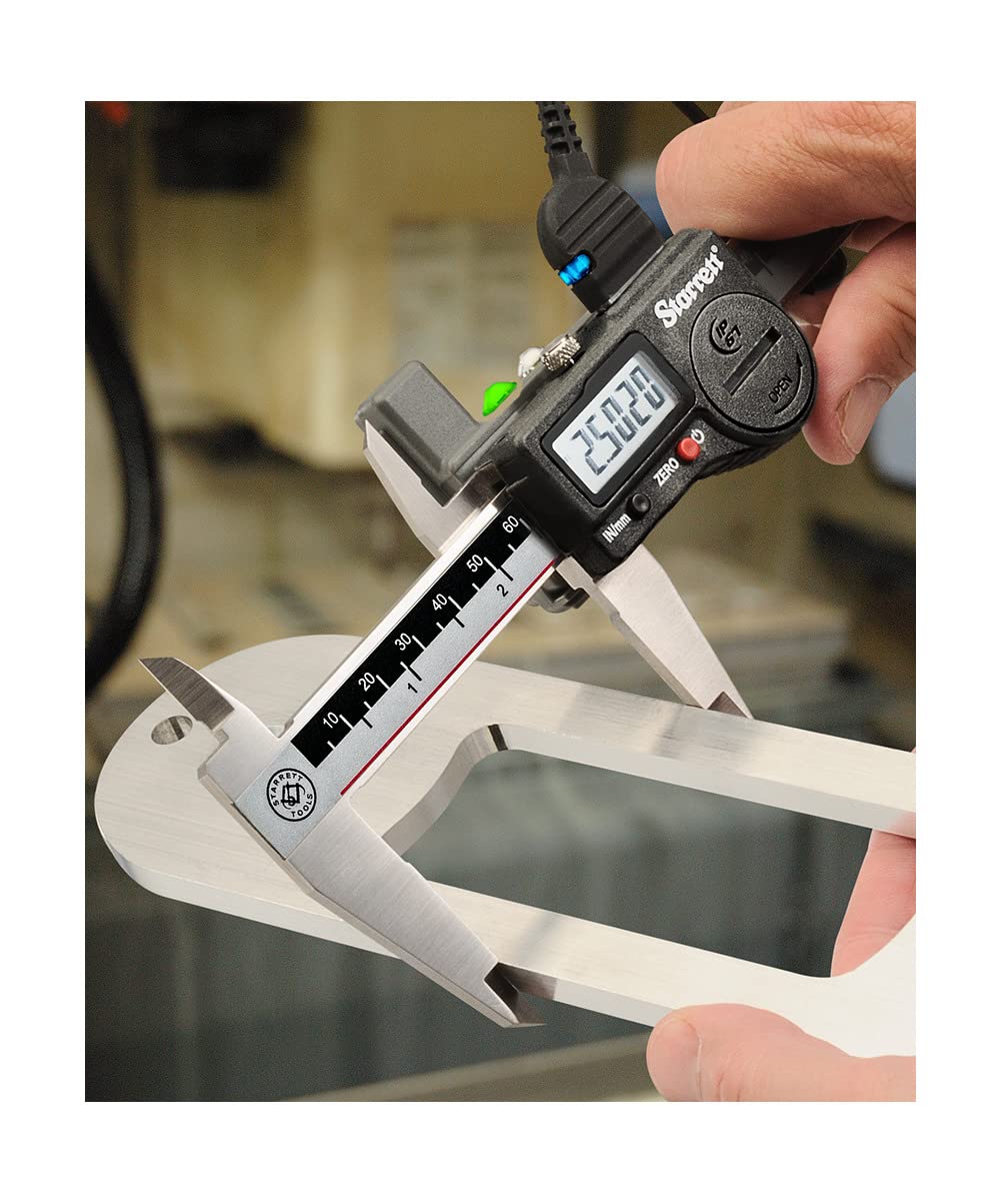 Starrett 798B-6/150 Digital Caliper, Stainless Steel, Battery Powered, Inch/Metric, 0-6