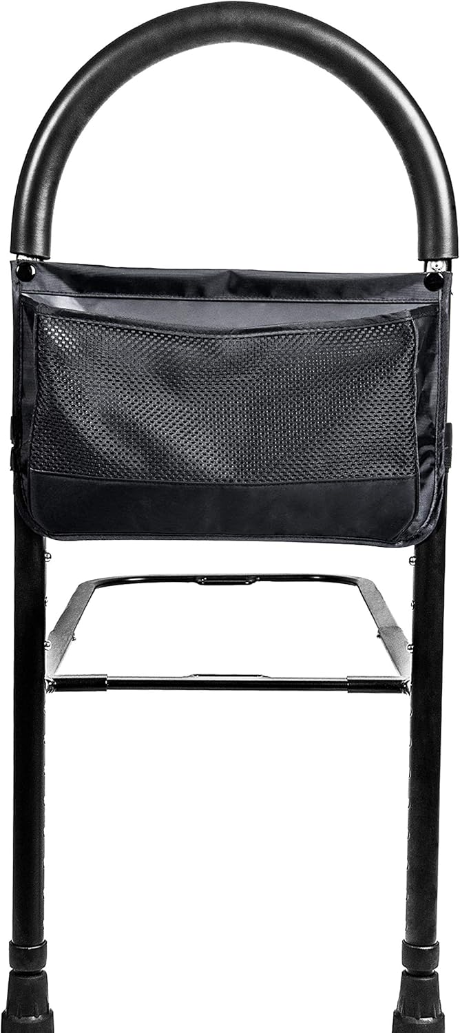 Vaunn Medical Bed Rail Assist & Height Adjustable Grab bar Handle for Adults & Seniors, Charcoal Black Pack of 2