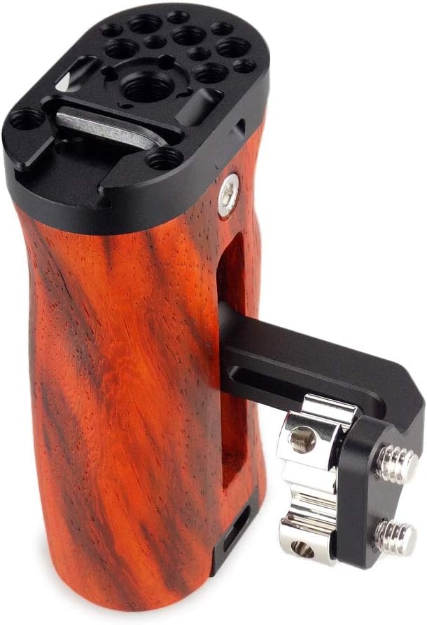 MAGICRIG Universal Adjustable Side Wooden Handle Grip for A7RIII A7III BMPCC 4K BMPCC 6K Camera Cage Pack of 2