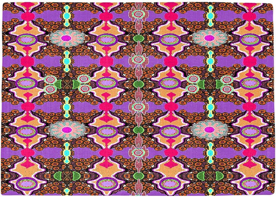 Dia Noche PM-SusieKunzelmanFractalPurple2 Kitchen Place Mats, Set of 4, 4 Piece Pack of 2