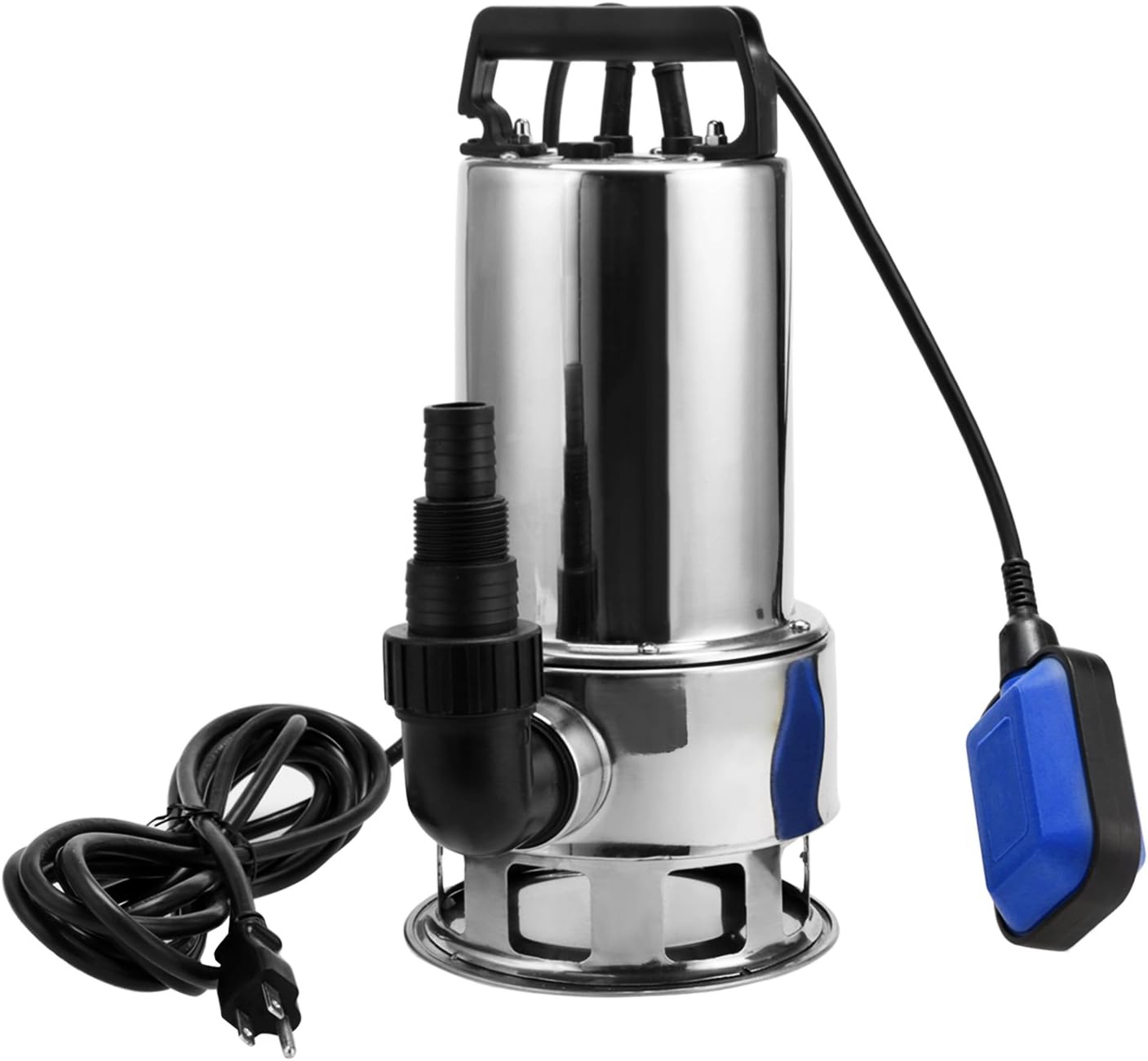 Homdox 1.5 HP Stainless Steel Submersible Sump Pump Dirty Clean Water Pump w/ 15ft Cable and Float Switch (1.5HP) Pack of 2