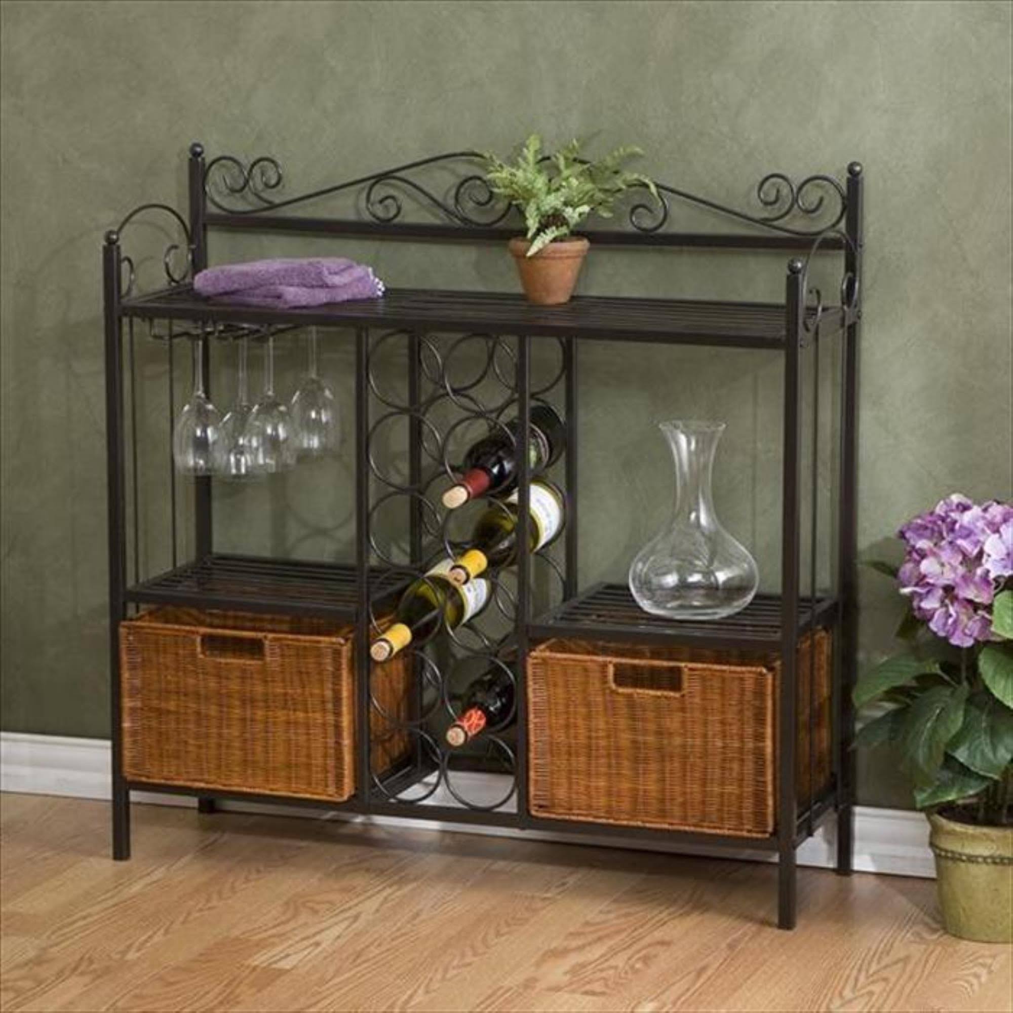 Southern Enterprises Bistro Wine Rack in Gun Metal Grey