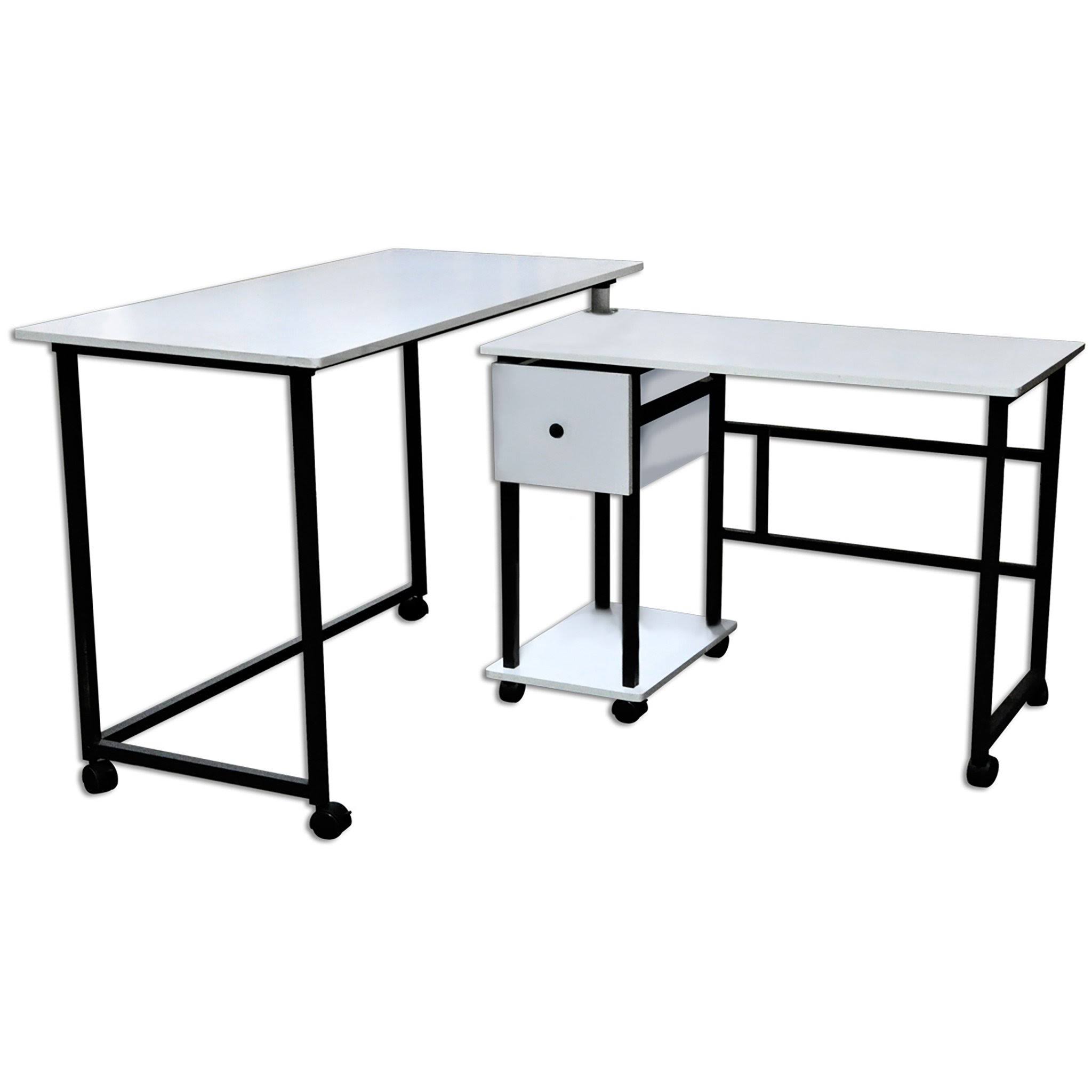 Sullivans Stowaway Craft and Hobby 2-Piece Sewing Machine Tables