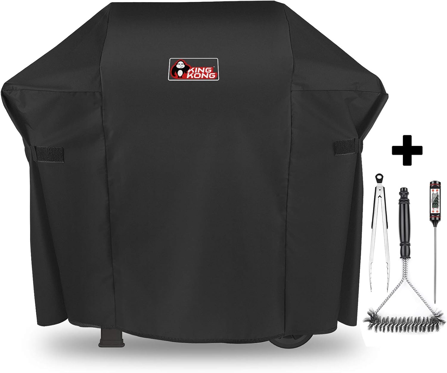 Kingkong 7138 Premium Grill Cover for Weber Spirit 200 and Spirit II 200 Series Gas Grills (Compared to 7138) Including Brush, Tongs and Thermometer Pack of 2