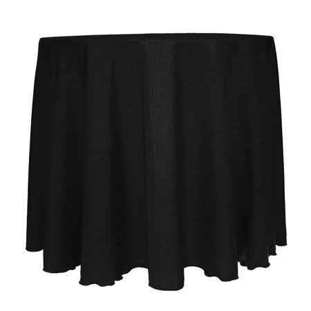 Ultimate Textile Reversible Shantung Satin - Majestic 90-Inch Round Tablecloth, Black
