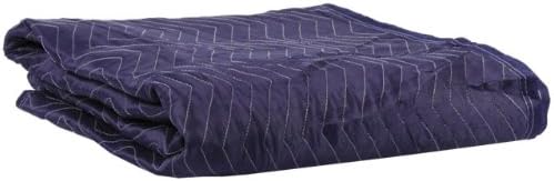 US Cargo Control Mega Mover Moving Blankets - 80 Inches Long By 72 Inches Wide - Strong and Durable Blue Polyester Material - Protect Your Valuables During A Move Or While In Storage - 4 Pack