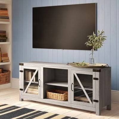 Gracie Oaks Adalberto TV Stand for TVs Up to 65x22 Color: Stone Gray