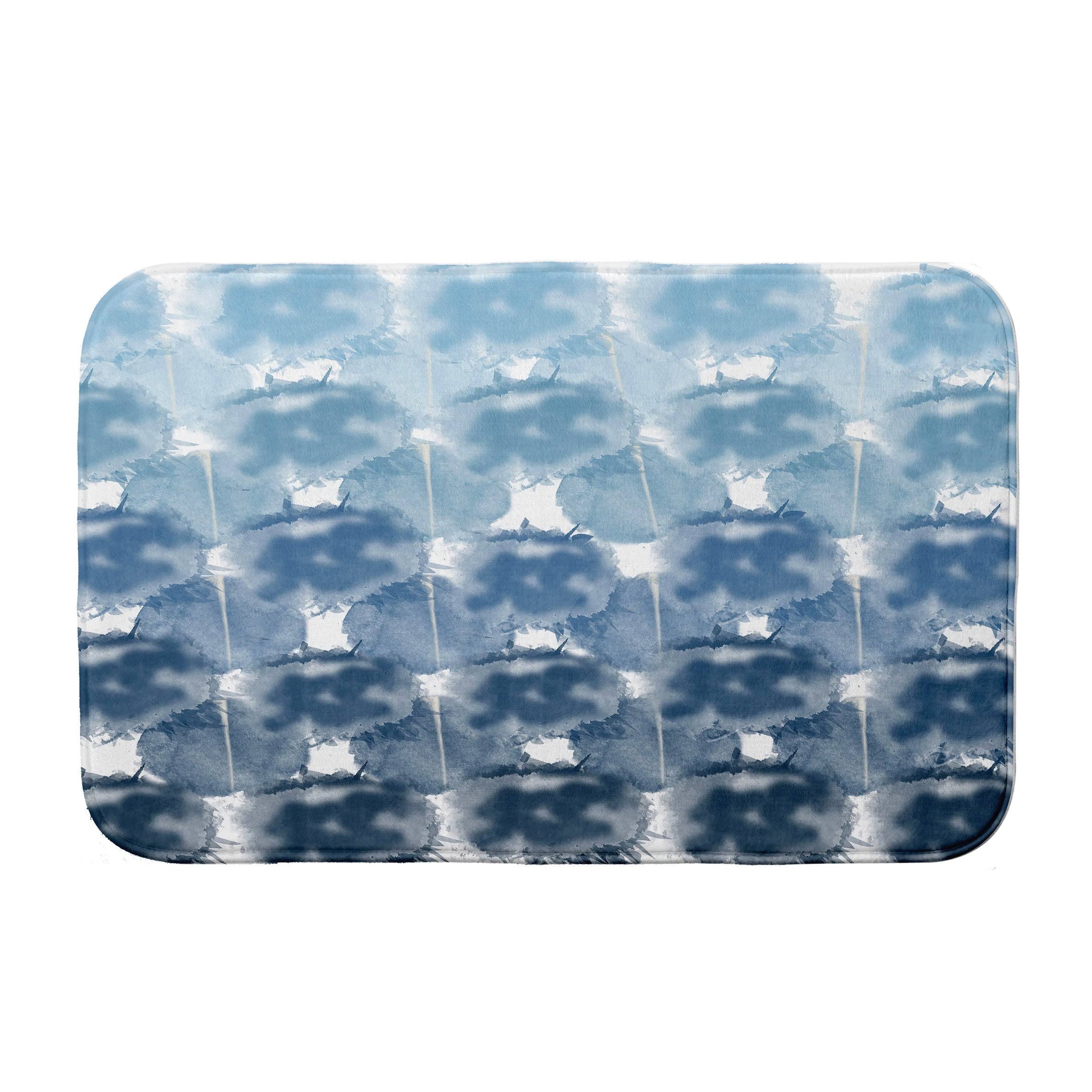 Intercoastal Waterway Beach Clouds Bath Mat - Blue - 21 x 34