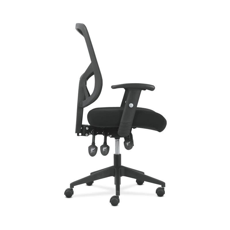 HON Sadie High-Back Task Chair with Height-Adjustable Arms in Black