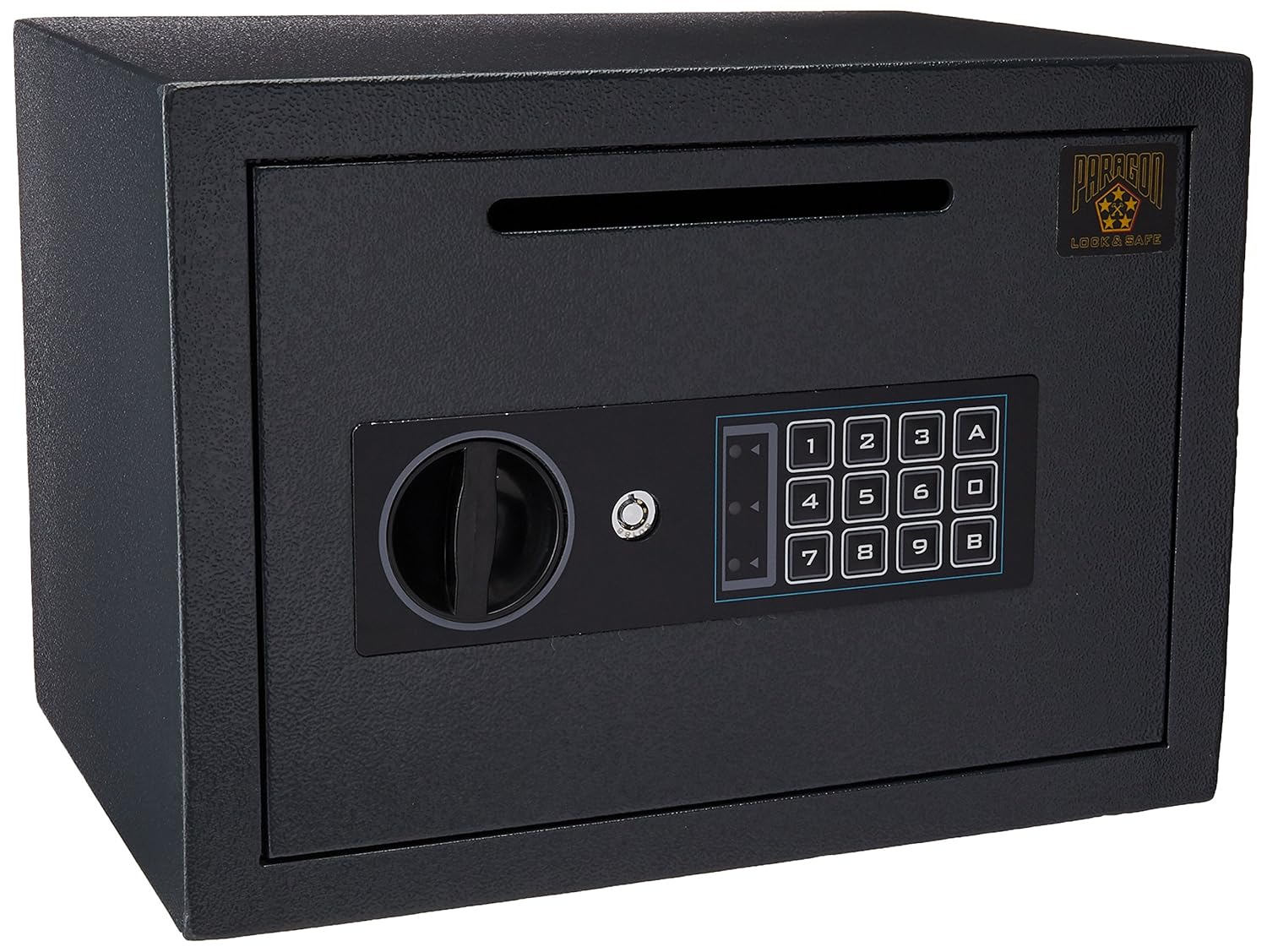 Drop Safe - Digital Safe Compact Steel Money Security Box with Keypad - Deposit Cash Easily – For Home or Business by Paragon Safe - Black