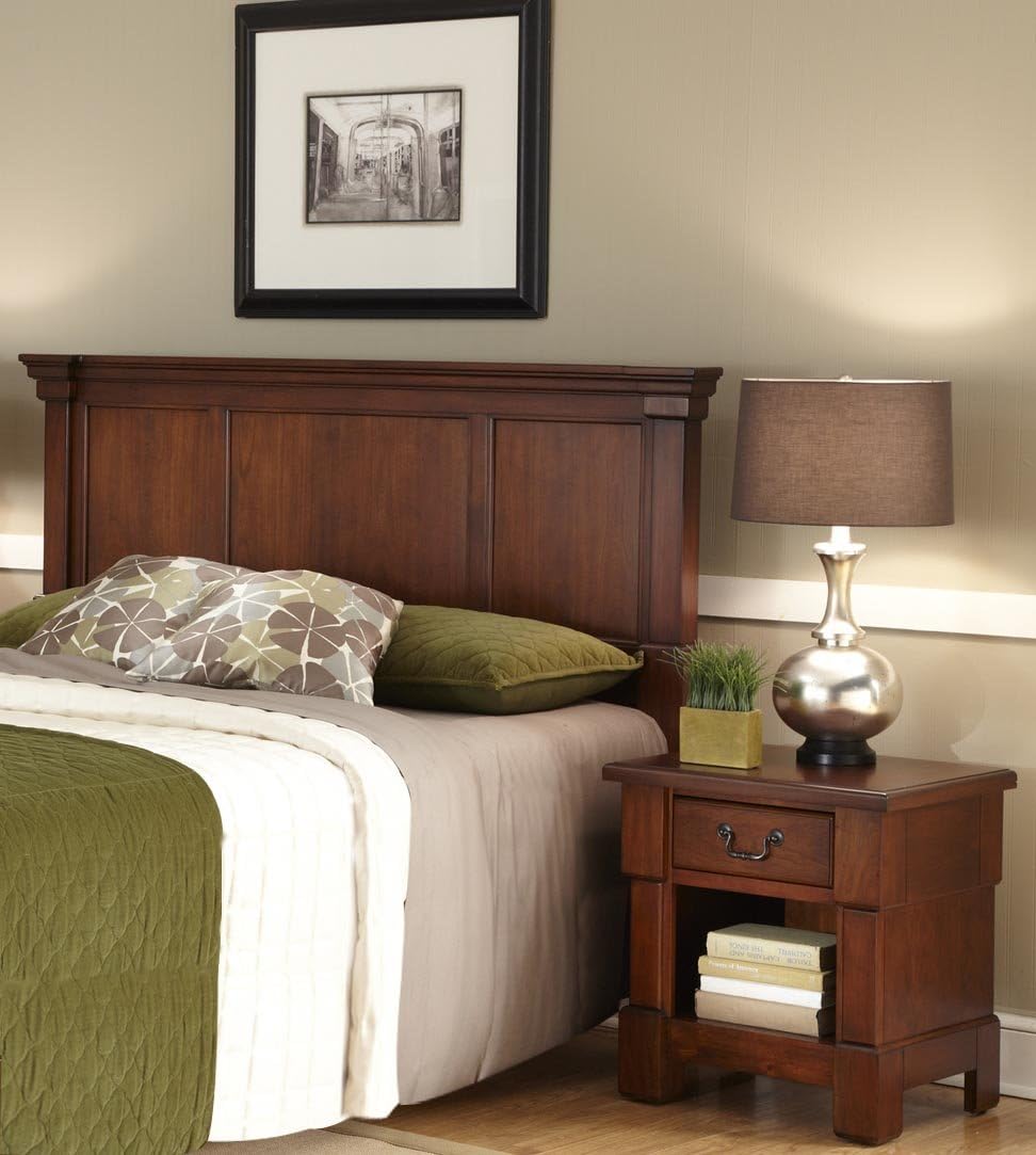 Bedford Black Queen Headboard & Nightstand by Home Styles
