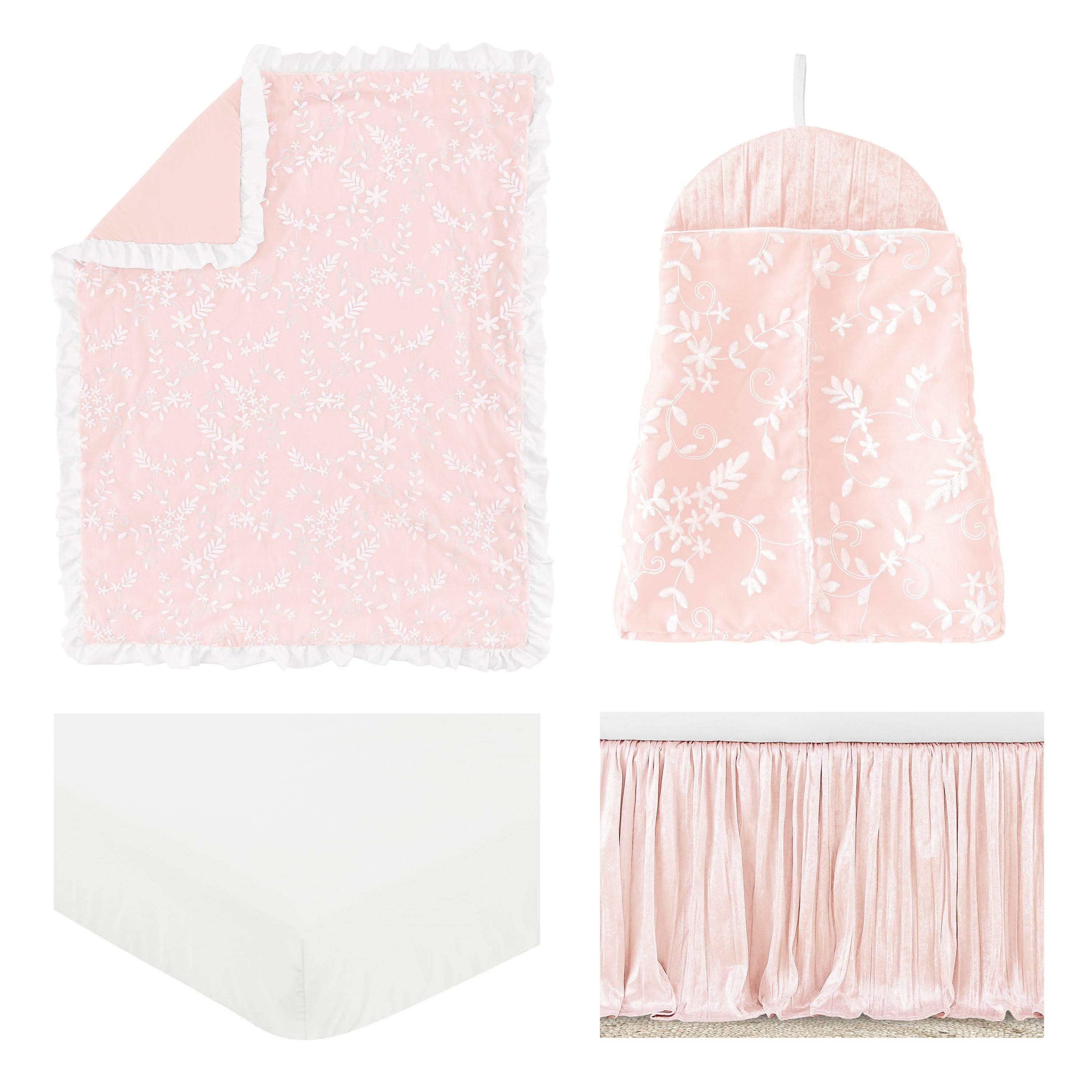 Lace 4 Piece Crib Bedding Set Sweet Jojo Designs Color: Blush Pink