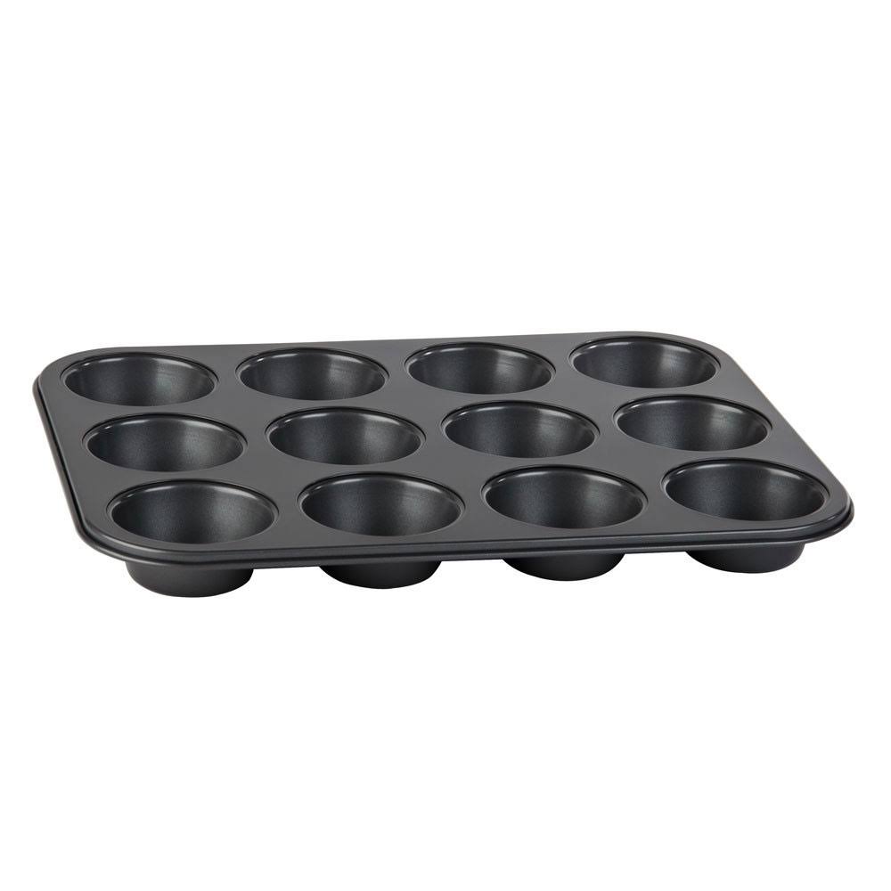12 Cup Muffin Pan - Non Stick (0.4M/M), 3.5 oz Each Cup,3 Packs