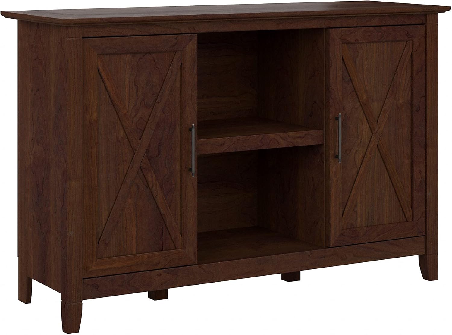 Bush Furniture Key West Accent Cabinet with Doors, Bing Cherry